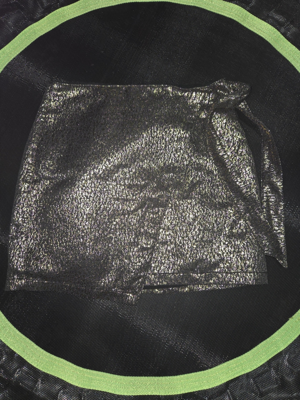 Express Shimmery Black Tie-Side Mini Skirt